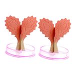 UPKOCH 2 Takım Kristal Büyüyen Bahçe Kalp Şeklinde Büyüyen Ağaç DIY Çift Dekorasyon (rastgele Taban)
