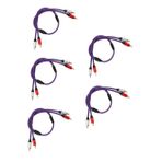 UPKOCH 5 Adet Ses Hattı Modifikasyon Kablosu Komponent Kablosu Hoparlörler Kapı Kablosu Deneysel Enstrüman Araçları Stereo Kablo Ekipman Sahne Otomobil Kablosu Gitar Teli Silgi Mor,purple