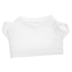 UPKOCH Boş Ayı Gömlek Doldurulmuş Hayvanlar Için DIY Giyim Aksesuarları Seti Beyaz Peluş Oyuncak T-Shirt Için Sevimli Ayı Bebek Dolması Bebek Kıyafet