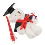 UPKOCH Dr. Ayı Bebek Ayı Peluş Kolye Peluş Mezuniyet Ayı Doldurulmuş Peluş Ayı Peluş Doldurulmuş Ayı Mini Mezuniyet Doldurulmuş Ayılar Ayı Bebek Anahtarlık Peluş Grad Ayı Keçe Kumaş Beyaz