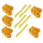 UPKOCH Yapay Tavuk Nuggets & Patates Kızartması - Oyuncak Gıda Modelleri - Fotoğraf Malzemesi İçin Gerçekçi Patates Kızartması
