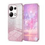 UPLAI Xiaomi Redmi Note 13 Pro 4G/Poco M6 Pro 4G için kılıf, ultra ince, darbeye dayanıklı cep telefonu kılıfı, elektro kaplamalı kenarlı ve renk geçişli parlak kartlı, şık silikon koruyucu kılıf,