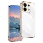 UPLAI Xiaomi Redmi Note 13 Pro 4G/Poco M6 Pro 4G için kılıf, Ultra İnce Darbeye Dayanıklı Koruma Kapağı, Elektroliz Tasarımlı Birinci Sınıf TPU Tampon ve Yumuşak Silikon Şık Dayanıklı Kılıf. (Beyaz)