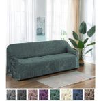 Upmall Kadife 3 Kişilik Koltuk Örtüsü Lastikli Kanepe Örtüsü | Lastikli Koltuk Örtüsü | Koltuk Kılıfı - 180 x 230 cm - Yeşil
