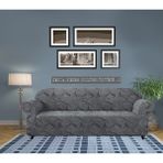Upmall Koltuk Örtüsü Koltuk Kılıfı Jakarlı Esnek ve Lastikli Yıkanabilir 3 Kişilik Çekyat Örtüsü Bir Adet - 180 x 230 cm - Antrasit