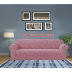Upmall Koltuk Örtüsü Koltuk Kılıfı Jakarlı Esnek Ve Lastikli Yıkanabilir 3 Kişilik Çekyat Örtüsü Bir Adet - Pembe - 180 x 230 cm