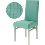 Upmall Likrali Sandalye Kılıfı, Lastikli,esnekli Sandalye Örtüsü Pitikare Desen 6ADET - 35 x 45 cm - Mint Yeşili