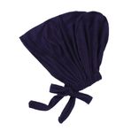 Uposao Kadın Kemo Türban Şapkası, Kadın Undercap Tesettür Altlık Tesettür İslami Müslüman Bandana Baş Örtüsü Tie-Back-Tokalı Şapkalar Underal Headwraps Kadınlar için Baş Örtüsü, Koyu Mavi