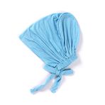 Uposao Kadın Kemo Türban Şapkası, Kadın Undercap Tesettür Altlık Tesettür İslami Müslüman Bandana Baş Örtüsü Tie-Back-Tokalı Şapkalar Underal Headwraps Kadınlar için Baş Örtüsü, Mavi #2