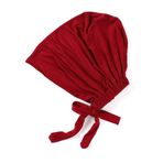 Uposao Kadın Kemo Türban Şapkası, Kadın Undercap Tesettür Altlık Tesettür İslami Müslüman Bandana Baş Örtüsü Tie-Back-Tokalı Şapkalar Underal Headwraps Kadınlar için Baş Örtüsü, Şarap Kırmızısı