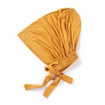 Uposao Kadın Kemo Türban Şapkası, Kadın Undercap Tesettür Altlık Tesettür İslami Müslüman Bandana Baş Örtüsü Tie-Back-Tokalı Şapkalar Underal Headwraps Kadınlar için Baş Örtüsü, Sarı