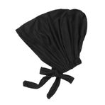 Uposao Kadın Kemo Türban Şapkası, Kadın Undercap Tesettür Altlık Tesettür İslami Müslüman Bandana Baş Örtüsü Tie-Back-Tokalı Şapkalar Underal Headwraps Kadınlar için Baş Örtüsü, Siyah