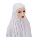 Uposao Kadın Müslüman Tesettür Baş Örtüsü Şal, Modern İslami Baş Örtüsü, Streç Türban, Tek Renkli Bandanalar, Kemo Şapka, Baş Örtüsü, Boyun Örtüsü, Müslüman Kadınlar için, Beyaz