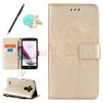 Uposao LG G4 Deri Kılıf, LG G4 Taşınabilir Baskı Sohbeti Motif Papillons Coton Motif PU Deri Etui de Protection Flip Kılıf Kapak Coque de Protection Arka Kapak Cüzdan Kitap Stili Kılıf