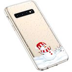 Uposao Samsung Galaxy S10 Plus ile uyumlu silikon kılıf, Noel şeffaf yumuşak TPU cep telefonu kılıfı, şeffaf, ultra ince, şeffaf, kristal berraklığında tamponlu arka kapak, dekoratif kardan adam