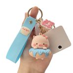 Uposao Sevimli Piggy Anahtarlık Anahtarlık, Anahtarlık Çanta Erkekler ve Kadınlar Sırt Çantası Cüzdan Şekil Kolye Karikatür Bebekler Bebek Takı Modeli Bebekler Çocuklar Hediye