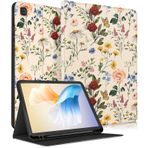 Uppuppy Samsung Galaxy Tab S6 Lite için Kılıf 10,4 inç Çocuklar Sevimli Kız Çiçek Folyo Kadın Kız Gibi Güzel Çiçek Kawaii Genç Estetik Tablet Kılıfı Samsung S6 Lite Tab Kılıfları