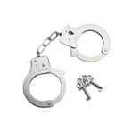 Upss Parti Aksesuar Anahtarlı Oyuncak Metal Kelepçe Polis Kelepçesi