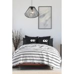 Upstyle Kapitone Yatak Örtüsü Seti Çift Kişilik Funny Siyah - 200 x 220 cm