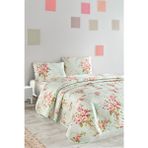 Upstyle Kapitone Yatak Örtüsü Seti Çift Kişilik Mint - Yeşil - 200 x 220 cm