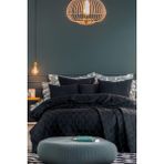 Upstyle Kapitone Yatak Örtüsü Seti Çift Kişilik Solid Siyah - 200 x 220 cm