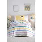 Upstyle Kapitone Yatak Örtüsü Seti Tek Kişilik Funny Sarı - 160 x 220 cm