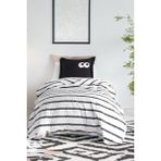 Upstyle Kapitone Yatak Örtüsü Seti Tek Kişilik Funny Siyah - 160 x 220 cm