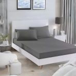 Upstyle Paint Lastikli Çarşaf Seti Tek Kişilik D.boya Füme
