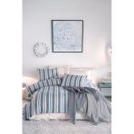 Upstyle Sport Çizgili Nevresim Takımı Çift Kişilik Soft Line Lacivert