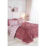 Upstyle Uyku Seti Wellsoft Yorganlı Pofuduk 3 Parça Tek Kişilik Soft Line Bordo