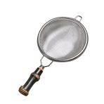 UPTALY Bambu Saplı Paslanmaz Çelik Çay Süzgeci (Büyük, 14.5cm x 7.4cm), Filtreler, Çay Süzgeci, Kung Fu Çay Seti için, Çay Demliği File Süzgeç, Çaydanlık, Kupalar Üzerine Asmak İçin