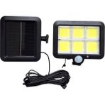 Upway Güneş Enerjili Sensörlü 800 Lm 120 LED Lamba - Iç ve Dış Mekan Solar Aydınlatma - Siyah