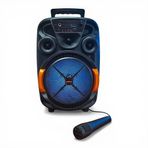 Upway LED Işıklı Mikrofonlu Şarjlı Bluetooth Hoparlör – 10W TF USB AUX TWS 8 İnç Bass Woofer