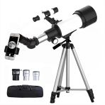 UpWay M40070 Tripotlu Telefon Tutuculu Çantalı Çift Lensli Zenith-Barlow Aynalı Profesyonel HD Teleskop