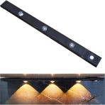 Upway Sensörlü 40 cm 3’lü LED Lamba – 3 Renkli Ayarlanabilir Tezgah Merdiven Dolap Aydınlatma - Parlaklık Ayarı - Siyah