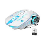 UpWay TW-Q13 2400 DPI Sessiz Kablosuz RGB Oyuncu Mouse beyaz