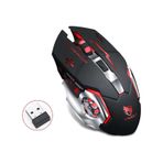 UpWay TW-Q13 2400 DPI Sessiz Kablosuz RGB Oyuncu Mouse siyah