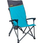 Uquip Barry Xxl Yüksek Konforlu Katlanır Kamp Sandalyesi - 70 x 110 x 86 cm - Mavi - Gri