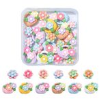 UR URLIFEHALL 20 adet reçine çiçek Flatback Cabochons opak çiçek boncuk hiçbir delik süslemeler DIY saç el sanatları ev dekorasyon