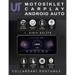 Ural Teknik Motosiklet Multimedya Carplay Android Auto 5'' Ekran 2 Kamera Lastik Sensörü Kör Nokta Gps - 12 x 80 cm - 0 - Siyah