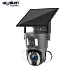 Uranium ANP-PTZ3040S4G 3 MP + 3 MP Çift Kamera 10X Zoom 4G/LTE 40 m IR LED/Floodlight Renkli Solar Panelli PTZ IP Kamera