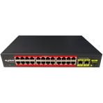 Uranıum Poe-2421Sfp-300W 24 Port 10/100+2X Gıgabıt Uplınk +1Xsfp 250 Metre Poe Rackmount Swıtch (Realtek Chıpset)