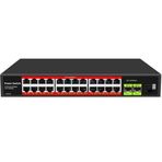 Uranium POE-G2402SFP-300W 24 Port Gigabit+2XGB SFP Uplink Rackmount POE Switch Realtek Chipset