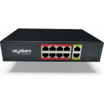 Uranium POE-G8002-96W 8 Port Gigabit + 2 Port Gigabit RJ45 Uplink Poe Switch (Realtek Chipset) - Tek Seçenek