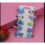 Uras Desing 10 Adet Prenses Sevimli Kore Moda Set Toka/ Saç / Aksesuar / Saç Bağları /unicorn - Mavi