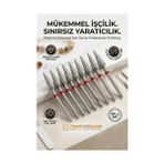 Uravas Store 10'lu Ultra Hassas Elmas Freze Ucu - Kuru Manikür, Tırnak, Hobi, Gravür Seti 266/ 040R 723101