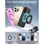 Uravas Store 360 Dönebilen Ayarlanabilir Araç Içi Tutucu Kullanılabilen Vakumlu K007 Magsafe Telefon Tutucu - Seçenek