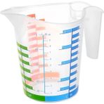 Uravas Store 500 ml Renkli Dereceli Sert Plastik Mutfak Ölçü Kabı (5047)