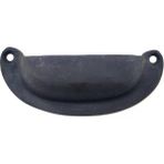 Uravas Store Antika Tarz Dekoratif Pirinç Düz Tas Mobilya Kulbu - 37X87 Mm, Oksit - Ahşap