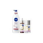 Uravas Store Aydınlatıcı ve Nemlendirici Cilt Bakım Seti, Serum 30ML, Tonik 100ML ve Vücut Losyonu 400ML
